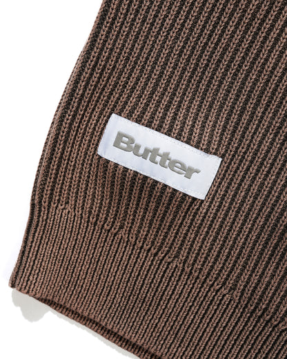 Butter Goods Bleached Knit Sweater - Brown