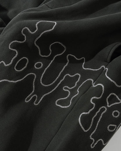 Butter Goods Blotch Fleece Pants - Washed Black