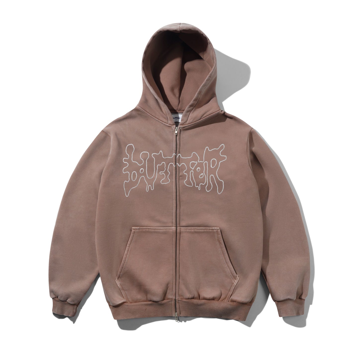 Butter Goods Blotch Zip-Thru Hoodie - Washed Berry