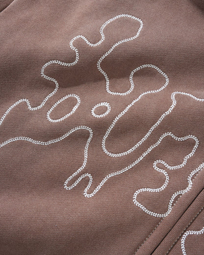 Butter Goods Blotch Zip-Thru Hoodie - Washed Berry