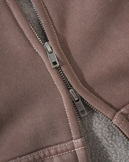 Butter Goods Blotch Zip-Thru Hoodie - Washed Berry