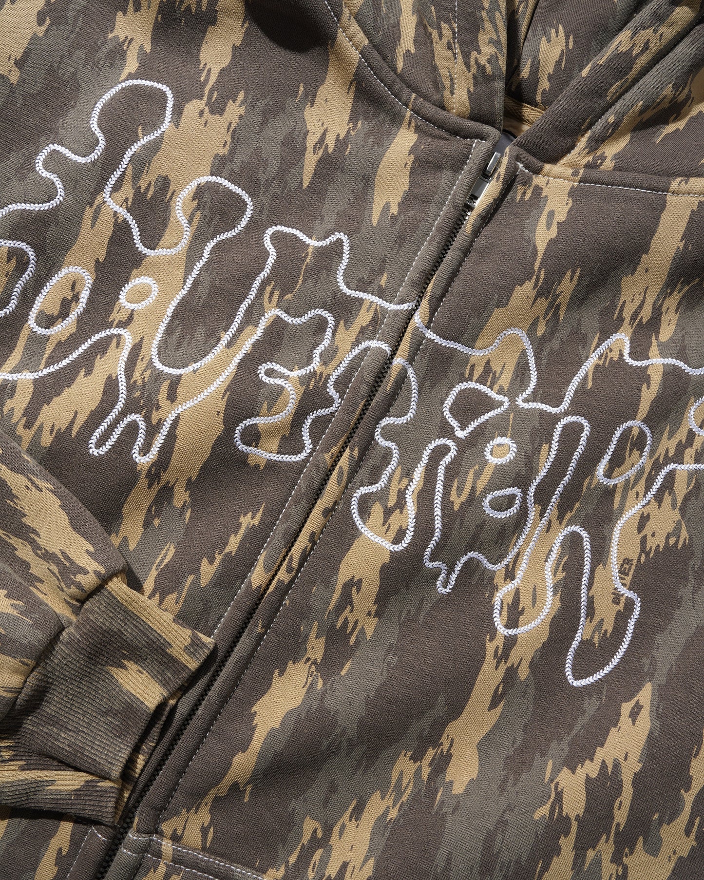 Butter Goods Blotch Zip-Thru Hoodie - Washed Camo