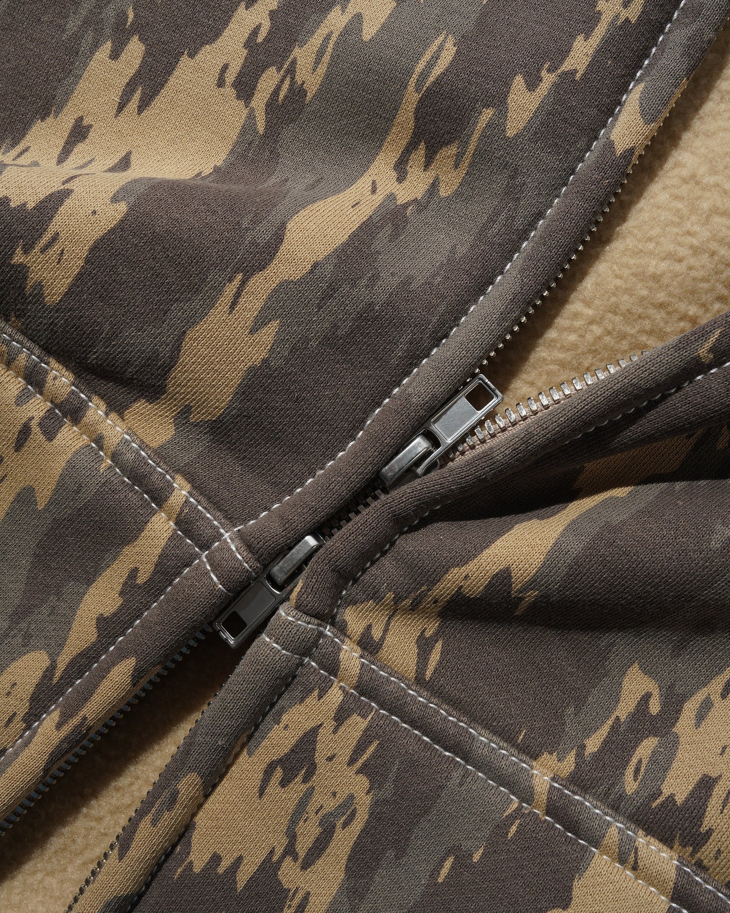 Butter Goods Blotch Zip-Thru Hoodie - Washed Camo