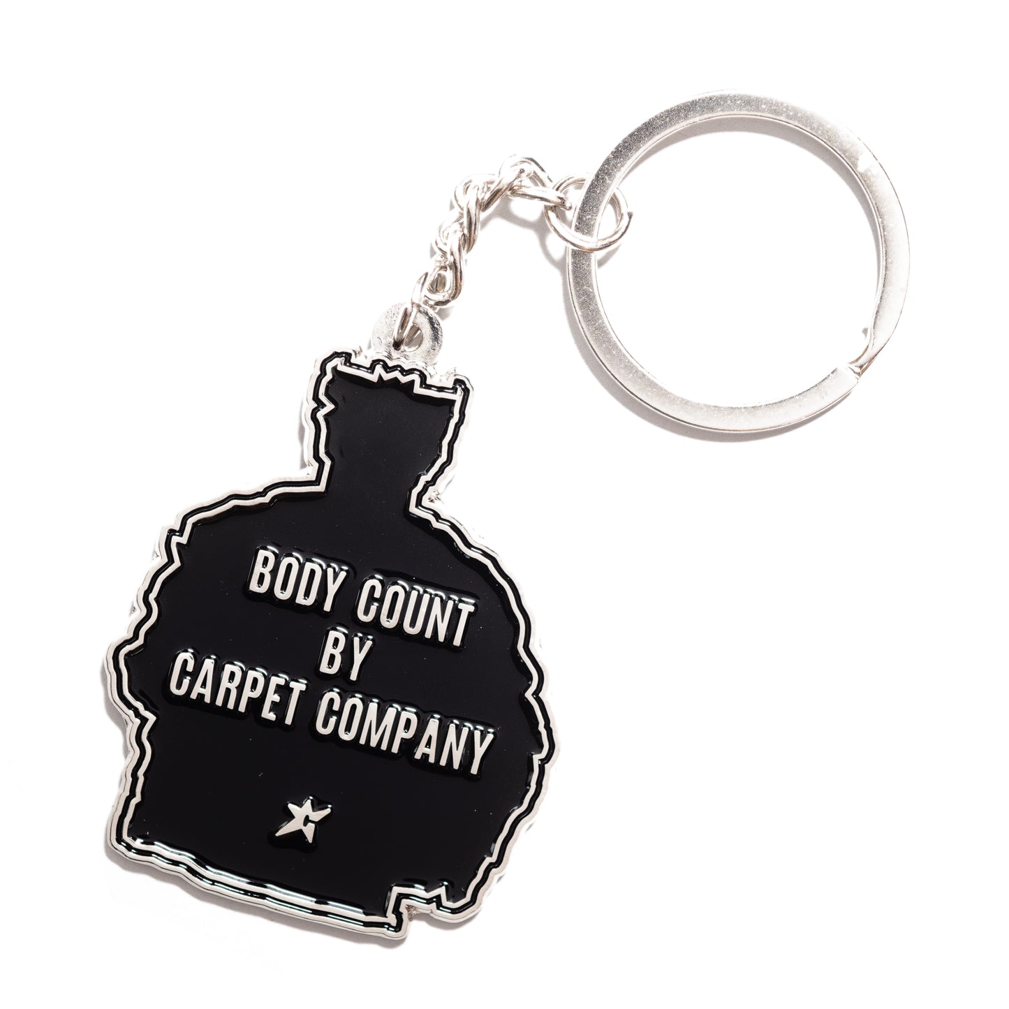 Carpet Company Body Count Enamel Keychain - Black