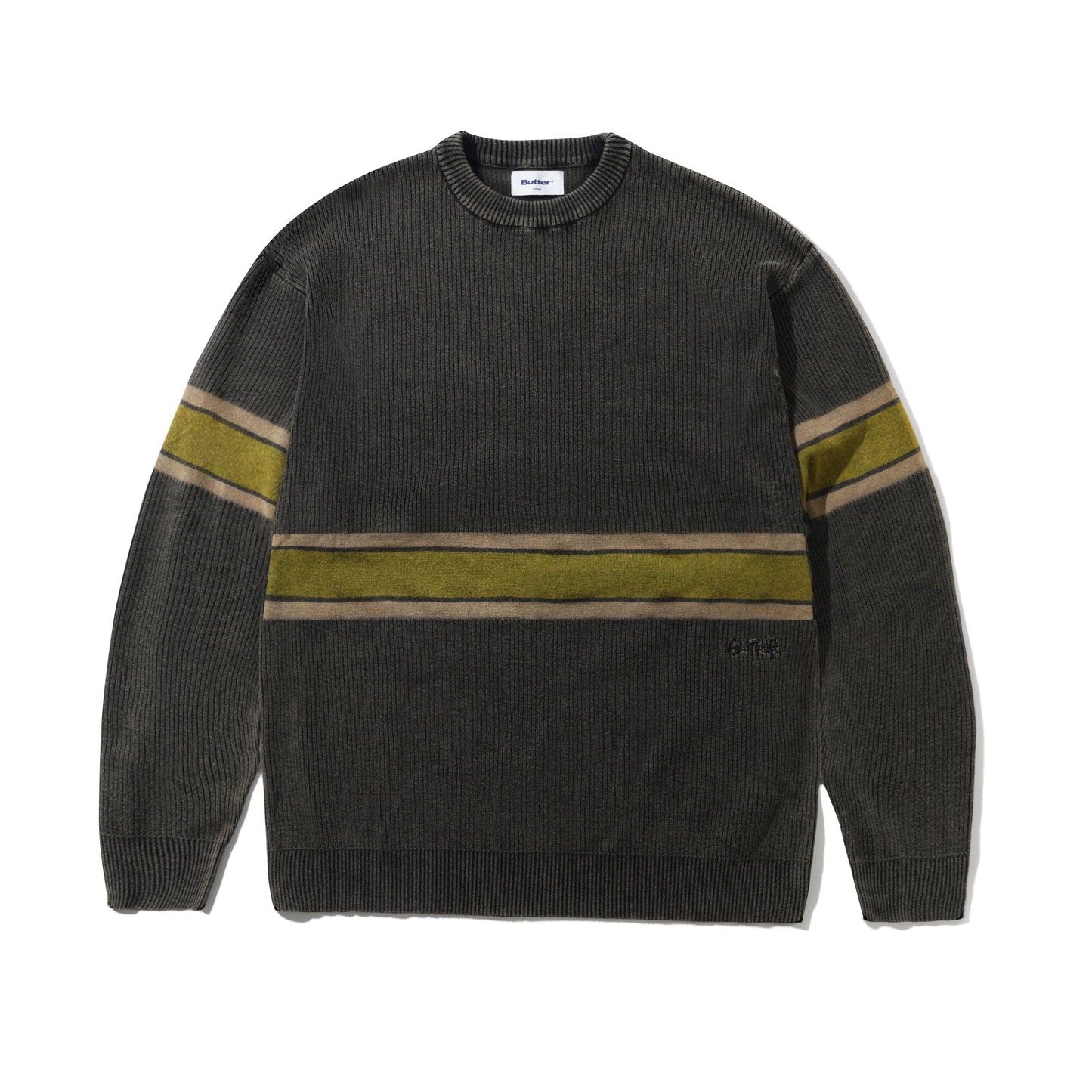 Butter Goods Break Knit Sweater - Washed Black