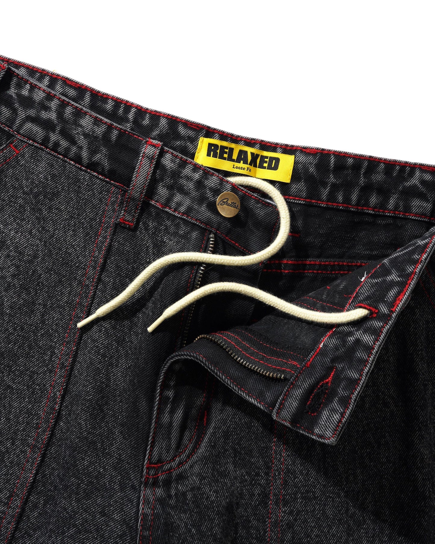 Butter Goods Breakdown Relaxed Denim Jeans - Acid Wash Black