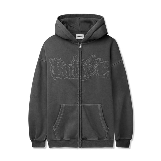 Butter Goods Breakdown Zip-Thru Hoodie - Washed Black