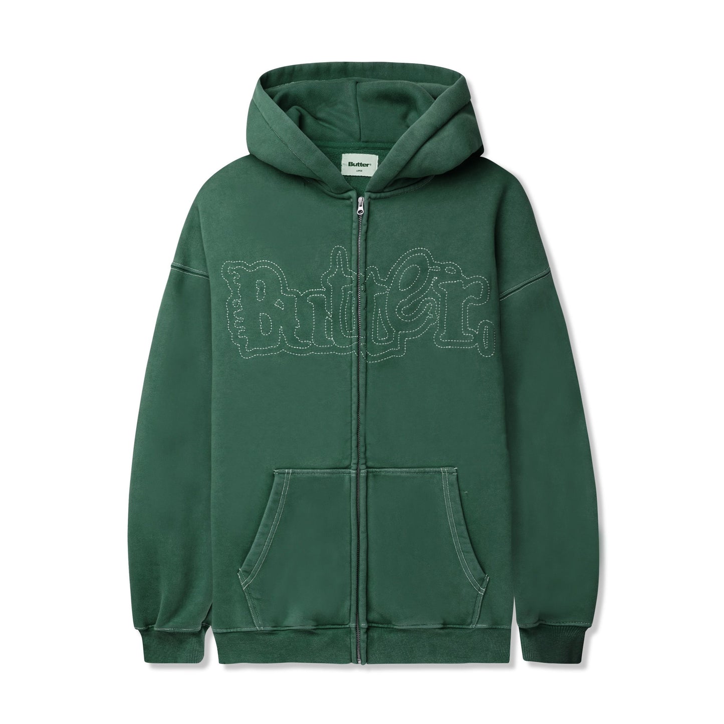 Butter Goods Breakdown Zip-Thru Hoodie - Washed Fern