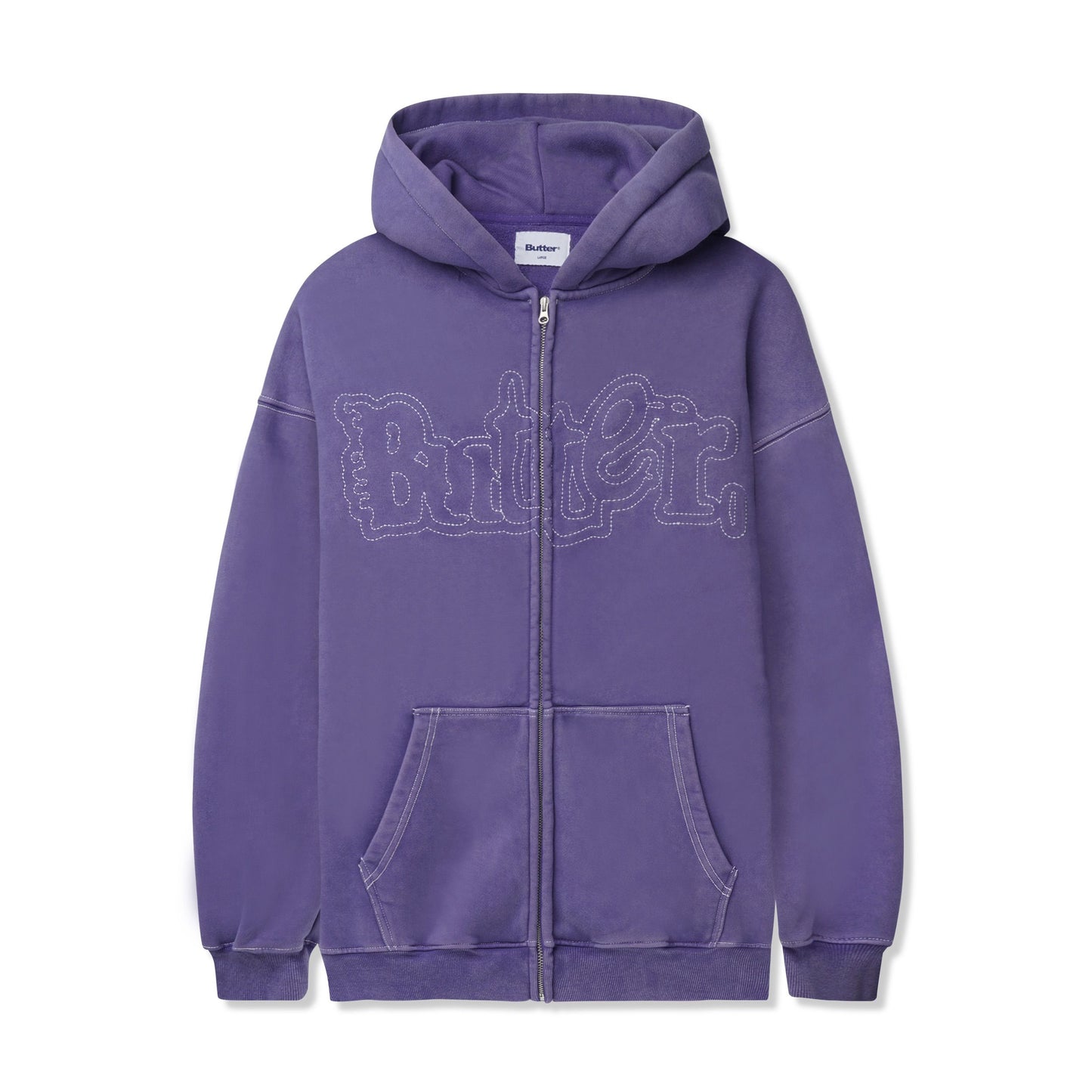 Butter Goods Breakdown Zip-Thru Hoodie - Washed Purple