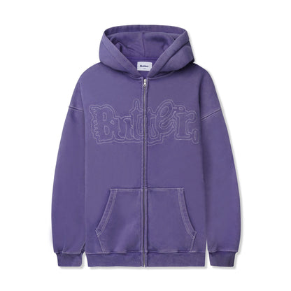 Butter Goods Breakdown Zip-Thru Hoodie - Washed Purple