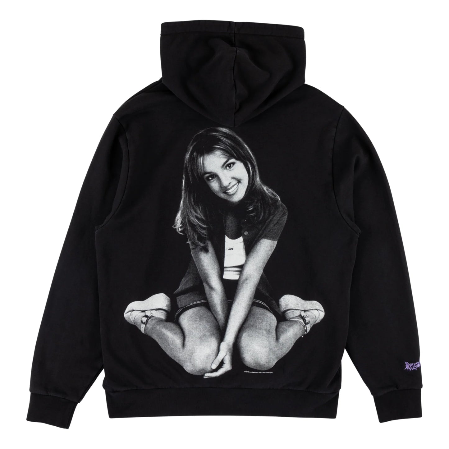 Welcome X Britney Spears Flower Pigment Dyed Hoodie - Black