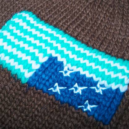Carpet Company Knit Flag Beanie - Brown