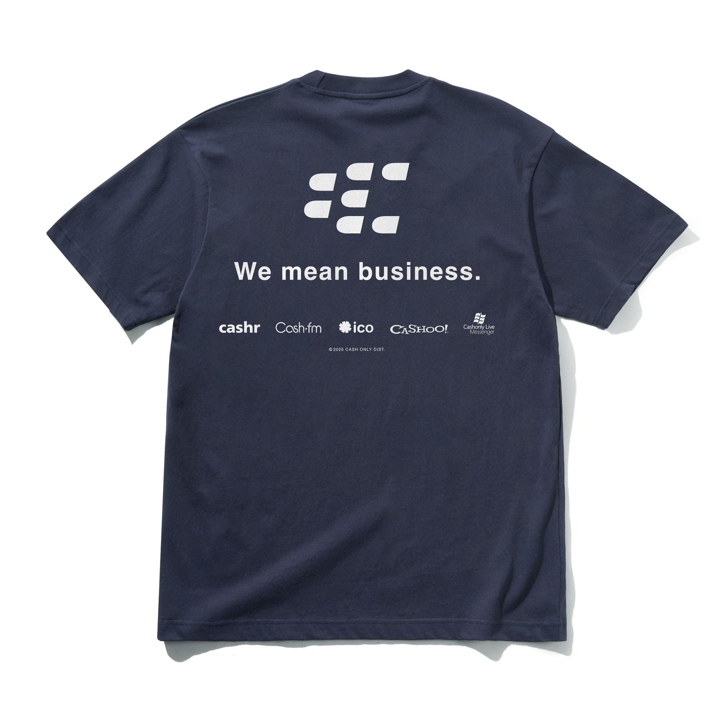 Cash Only Business Tee - Navy