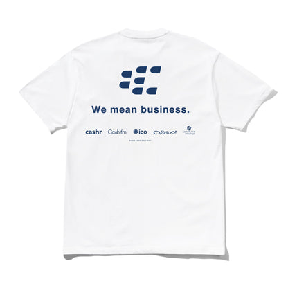 Cash Only Business Tee - White