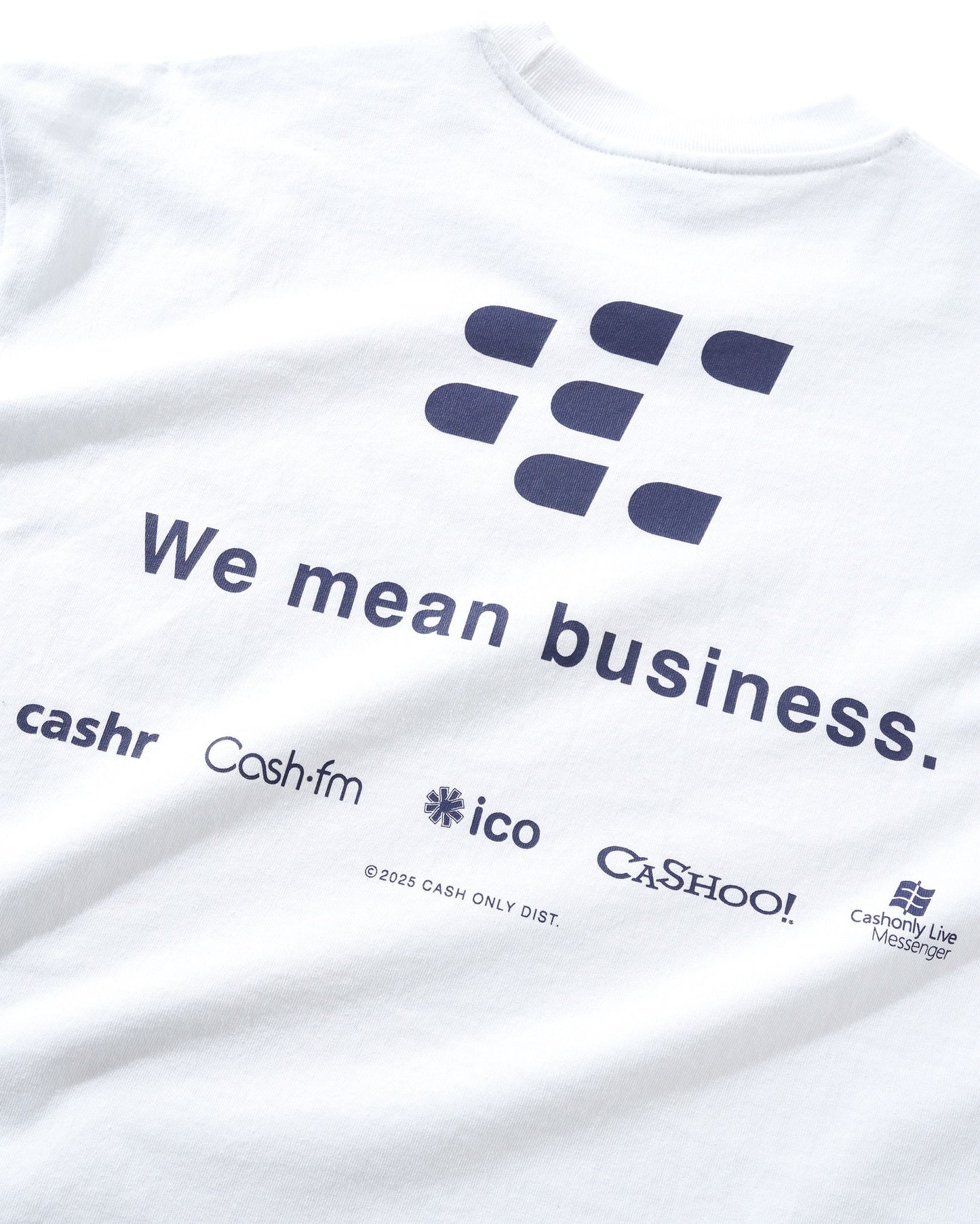 Cash Only Business Tee - White