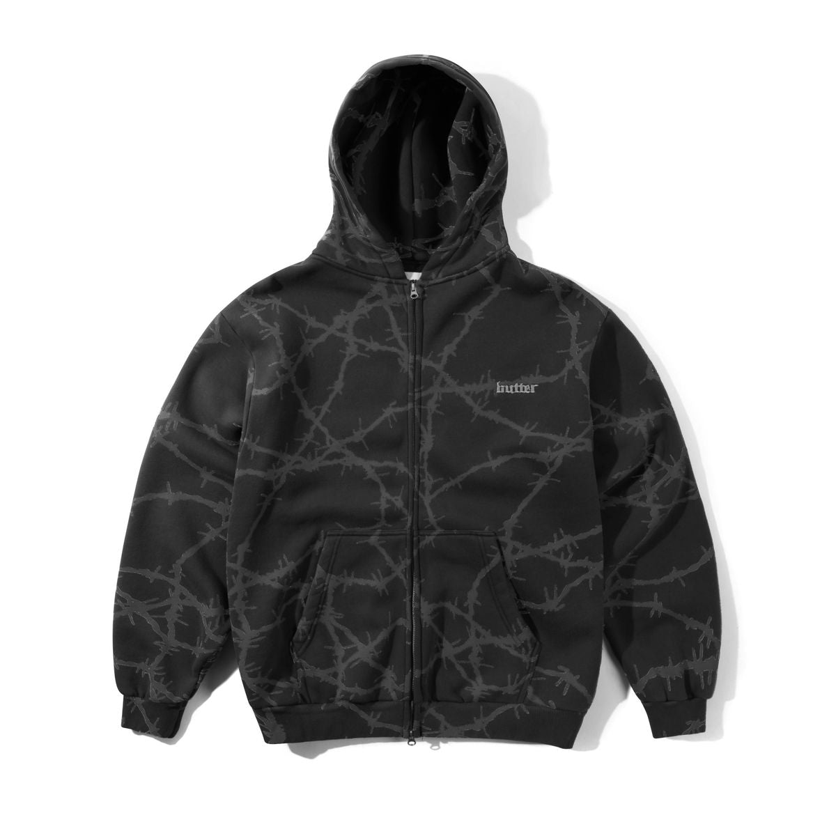 Butter Goods Wired Zip Hoodie - Charcoal