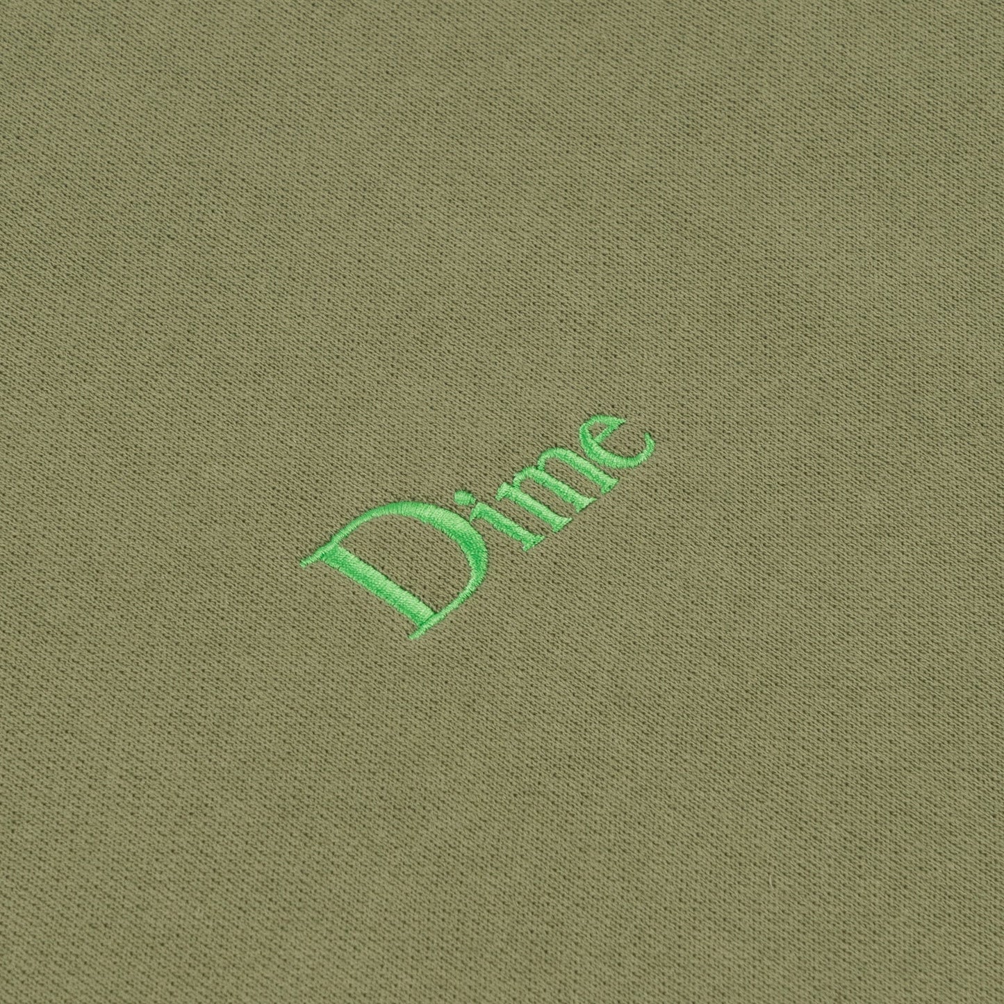 Dime Classic Small Logo Hoodie - Army Green