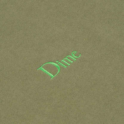 Dime Classic Small Logo Crewneck - Army Green