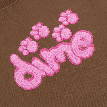 Dime Pawz Chenille Crewneck - Brown