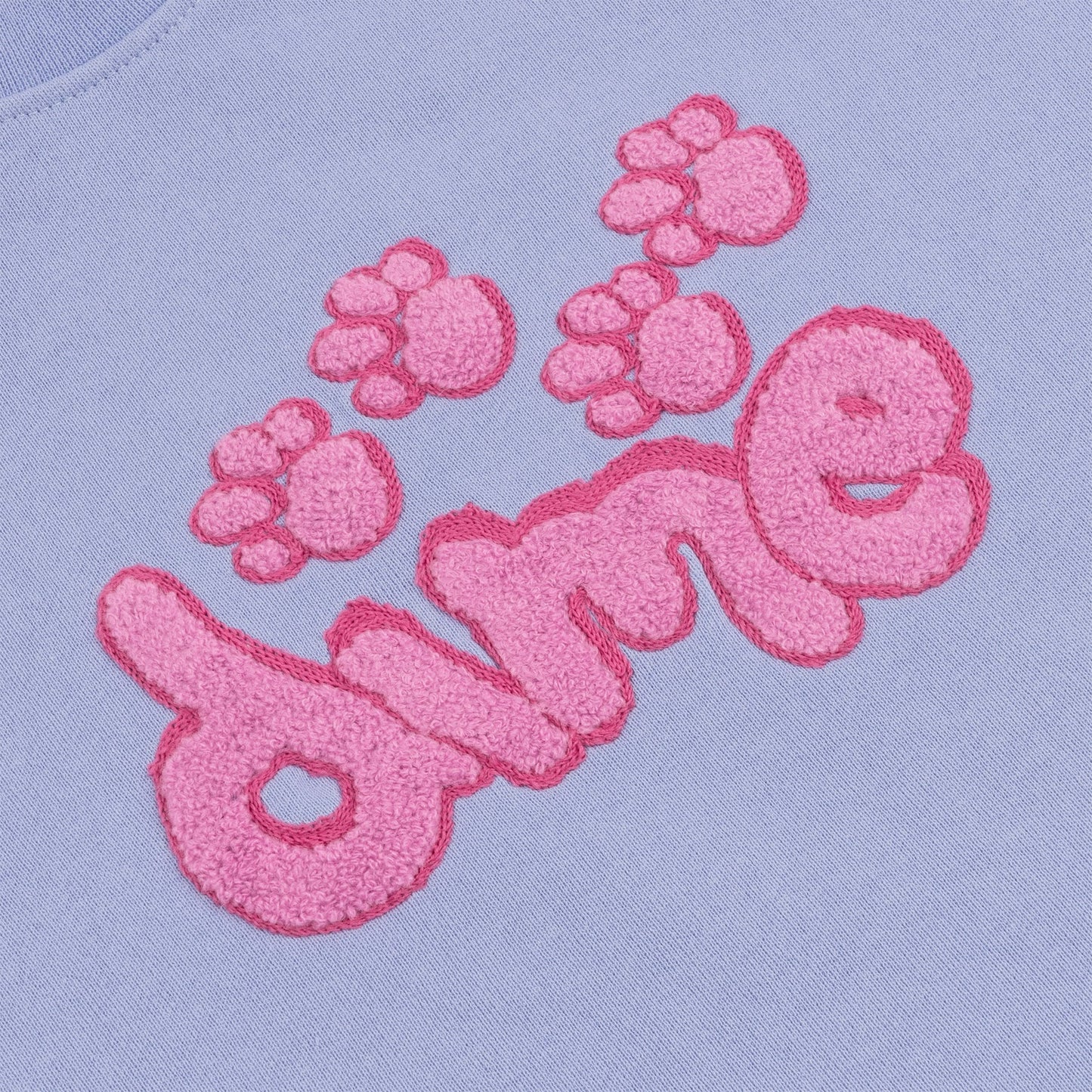 Dime Pawz Chenille Crewneck - Light Indigo