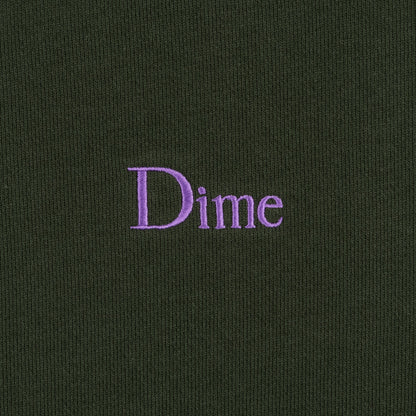 Dime Classic Small Logo Crewneck - Forest Green