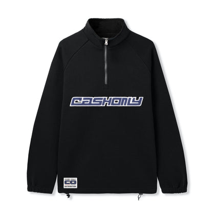 Cash Only Track 1/4 Zip Pullover - Black