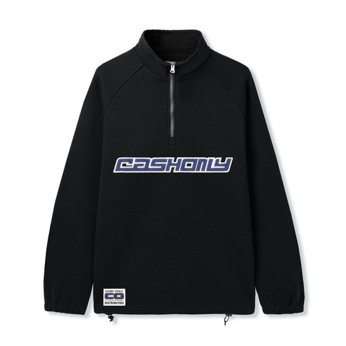 Cash Only Track 1/4 Zip Pullover - Black
