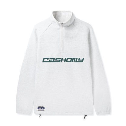 Cash Only Track 1/4 Zip Pullover - Ash