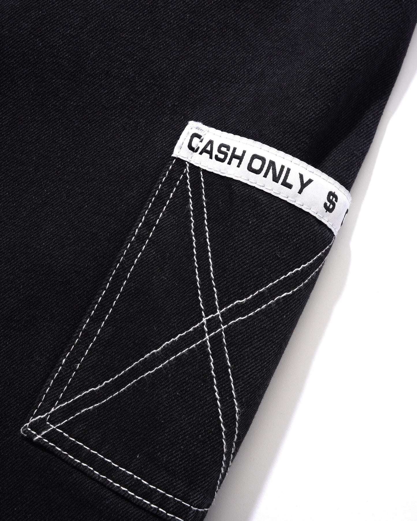 Cash Only Carpenter Baggy Denim Jeans - Flat Black