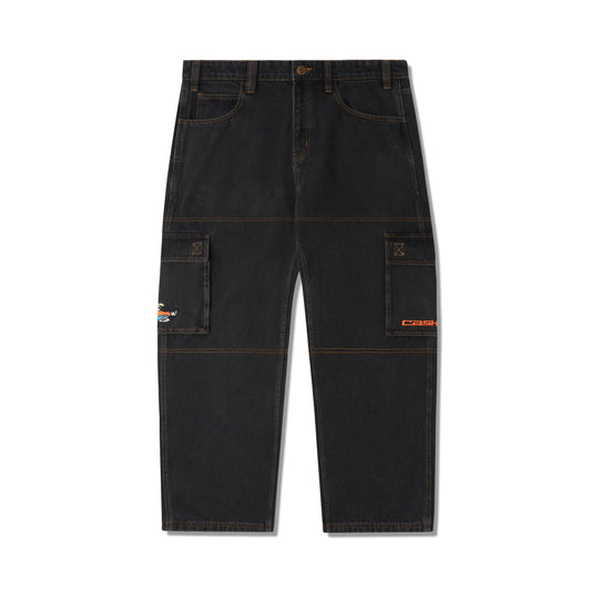 Cash Only Aleka Cargo Jeans - Faded Black