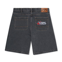Load image into Gallery viewer, Cash Only Stars Denim Shorts - Washed Black