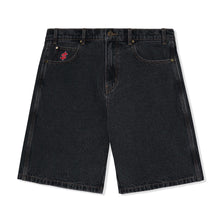 Load image into Gallery viewer, Cash Only Logo Denim Shorts - Washed Black