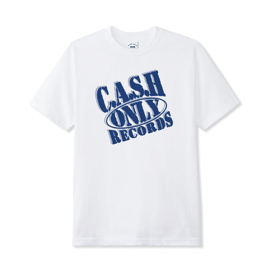 Cash Only Records Tee - White