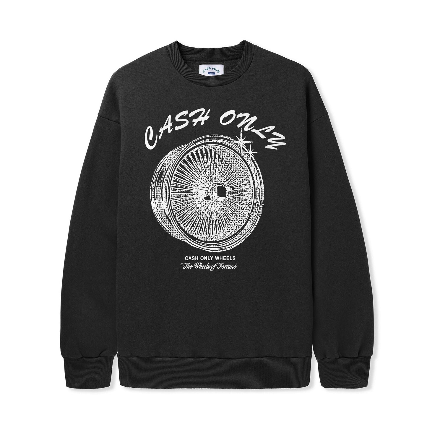 Cash Only Wheels Crewneck - Black