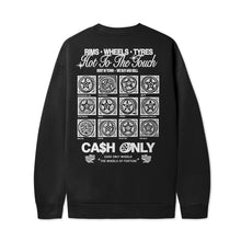 Load image into Gallery viewer, Cash Only Wheels Crewneck - Black