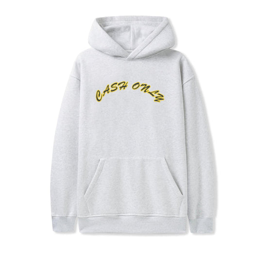 Cash Only Nylon Applique Logo Pullover Hoodie - Ash