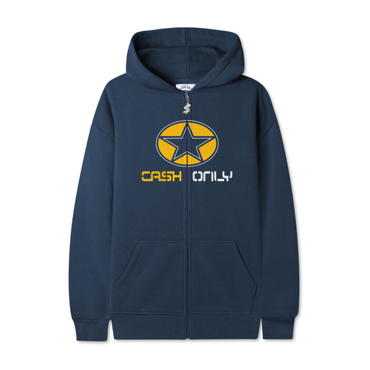 Cash Only All Weather Zip-Thru Hoodie - Navy