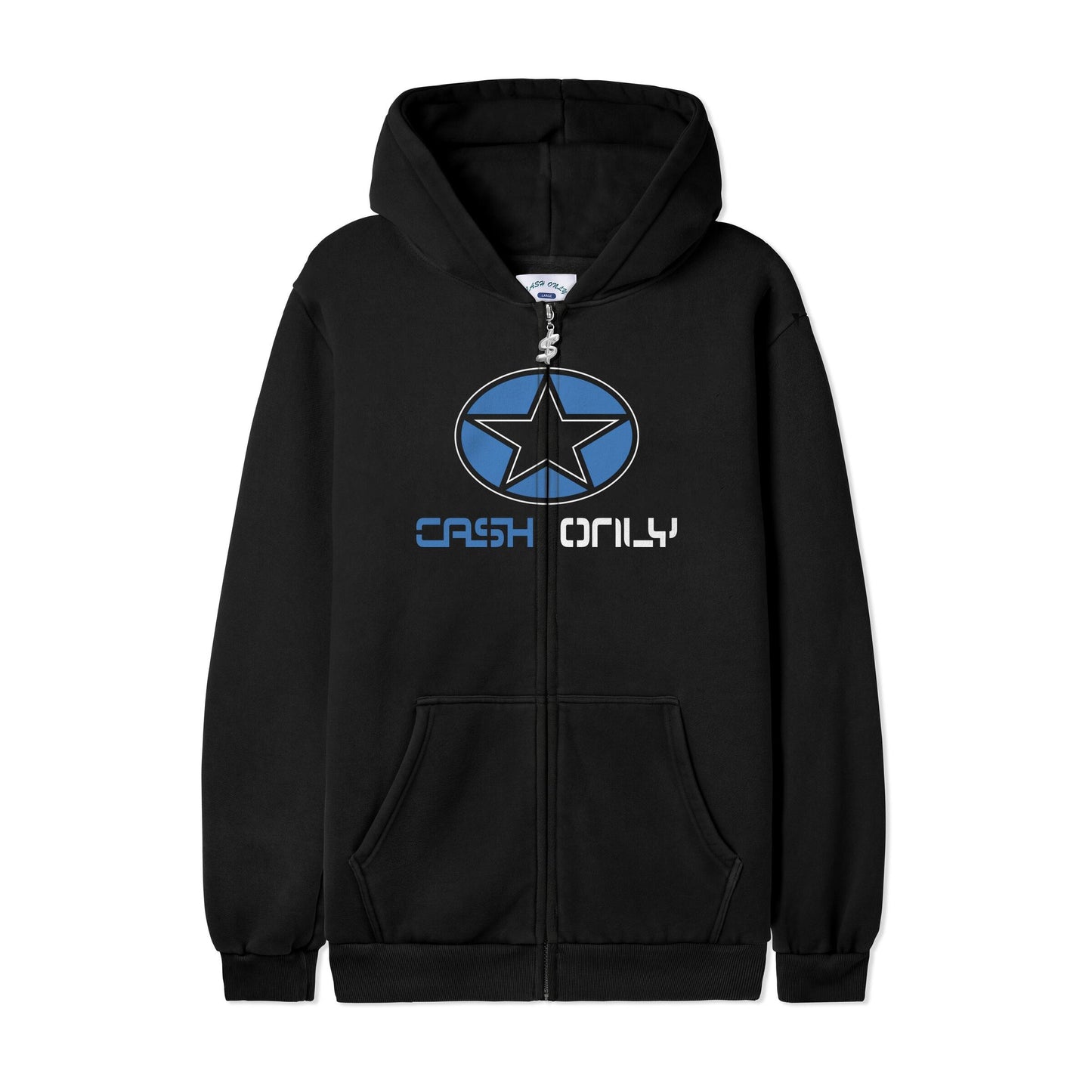 Cash Only All Weather Zip-Thru Hoodie - Black