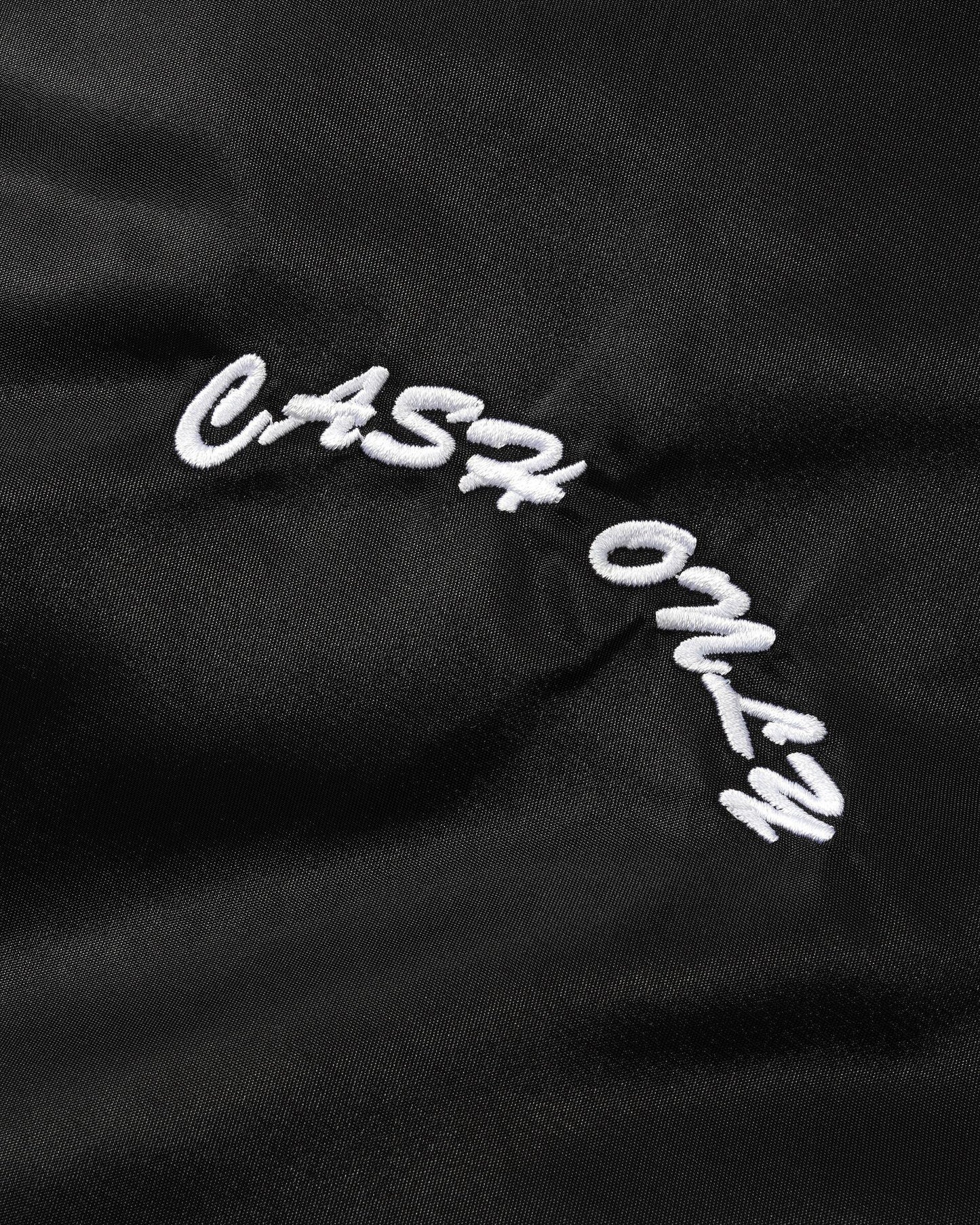 Cash Only Spell Out Bomber Jacket - Black