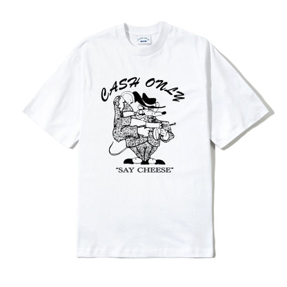 Cash Only Mobster Tee - White