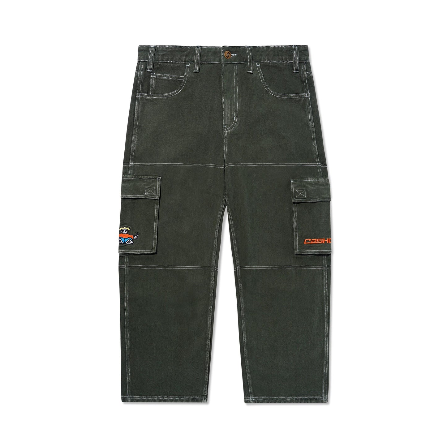 Cash Only Aleka Cargo Jeans - Washed Army