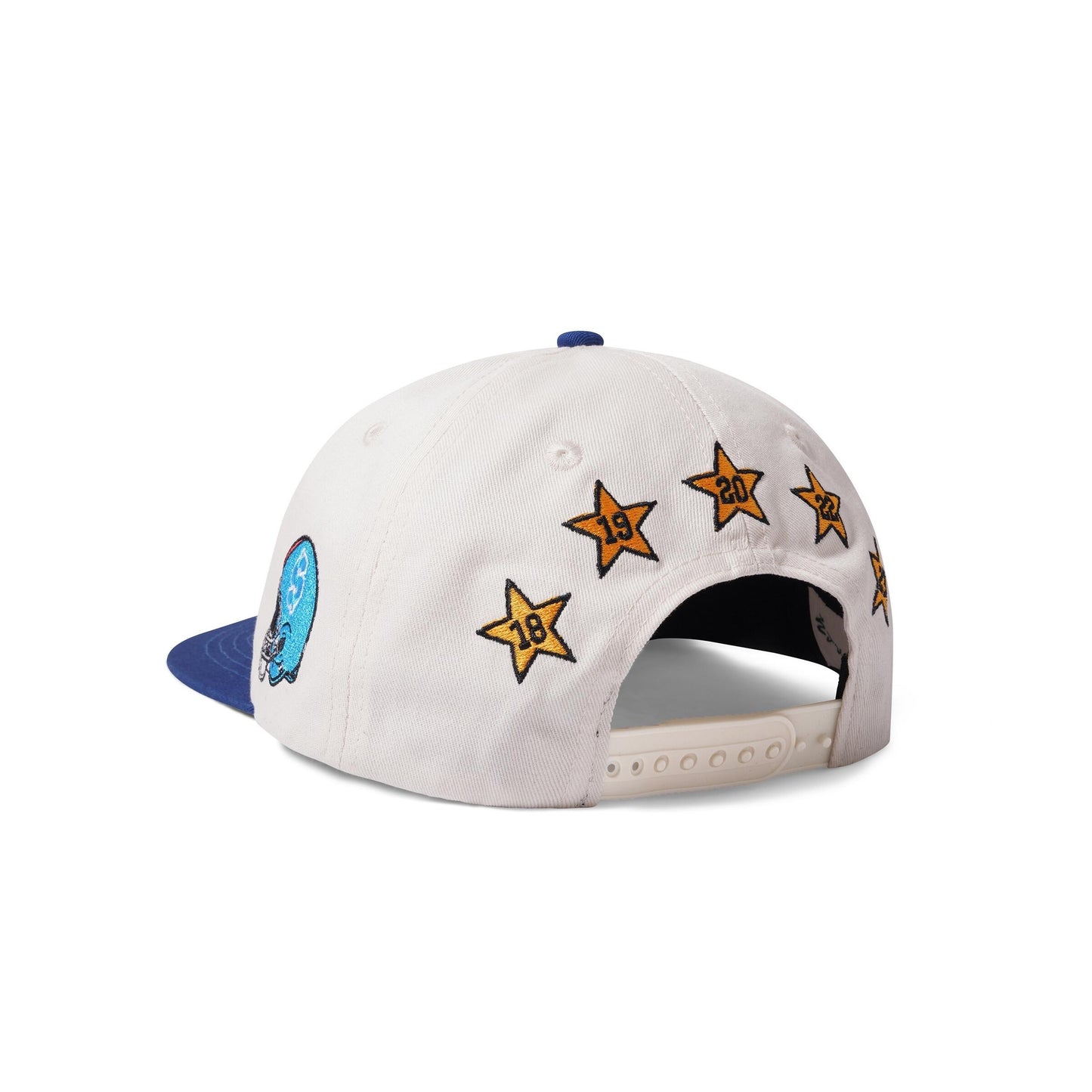 Cash Only Superbowl Snapback Cap - Cream/Royal Blue