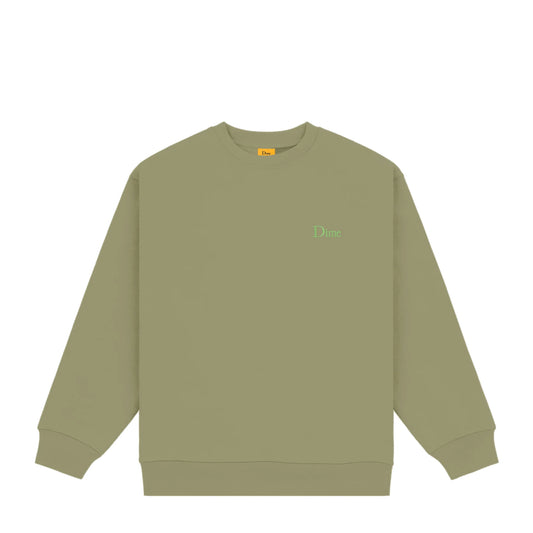 Dime Classic Small Logo Crewneck - Army Green