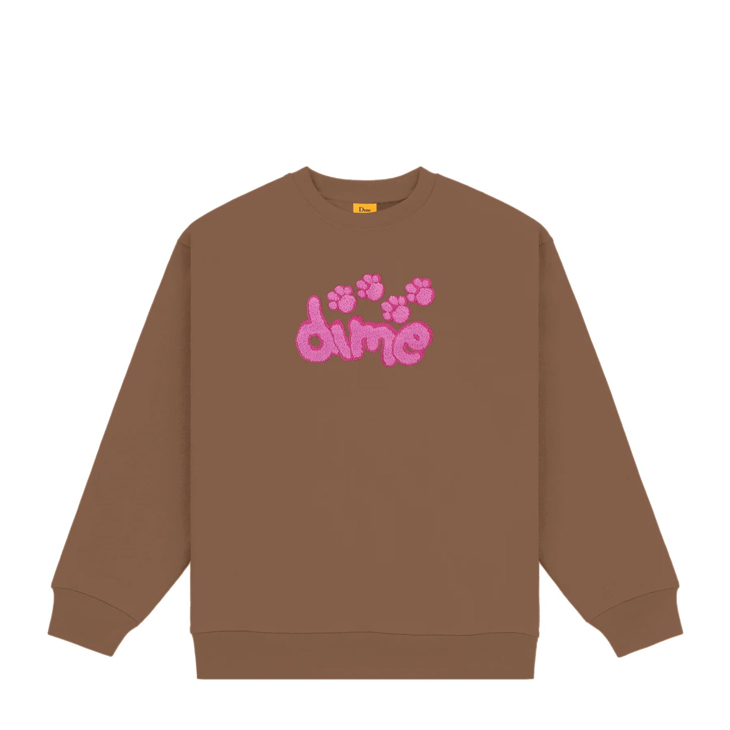 Dime Pawz Chenille Crewneck - Brown