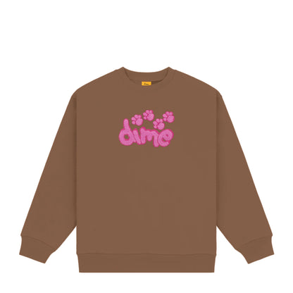 Dime Pawz Chenille Crewneck - Brown