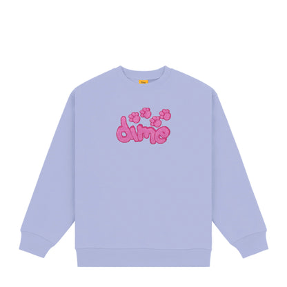 Dime Pawz Chenille Crewneck - Light Indigo