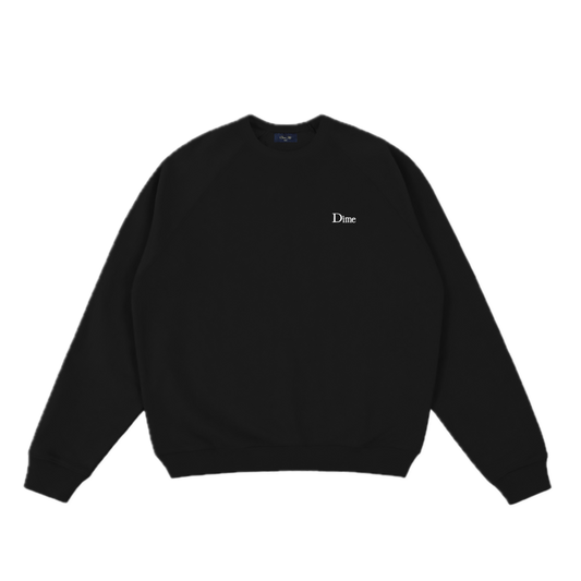 Dime Classic Small Logo Crewneck - Black