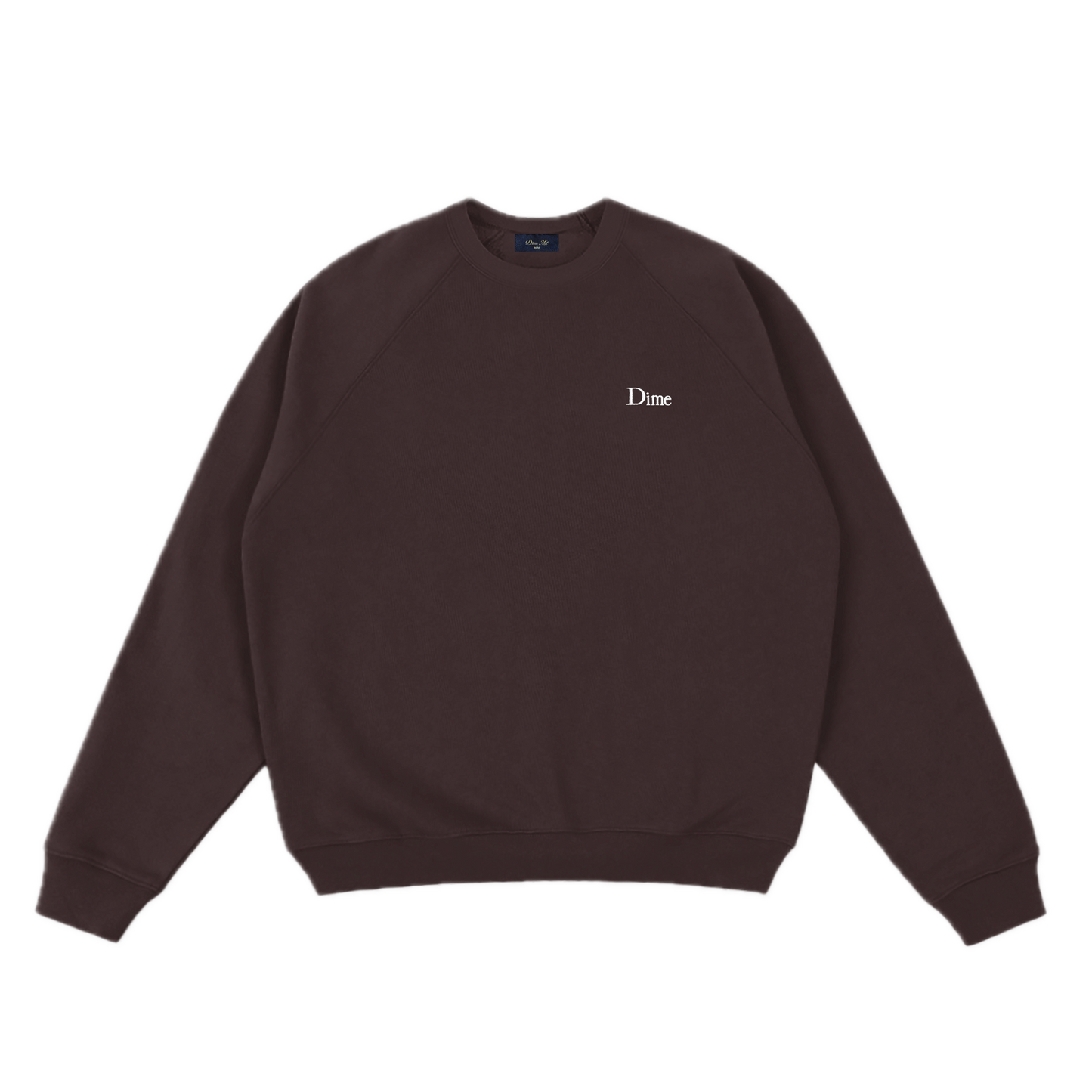 Dime Classic Small Logo Crewneck - Dark Brown