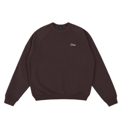 Dime Classic Small Logo Crewneck - Dark Brown