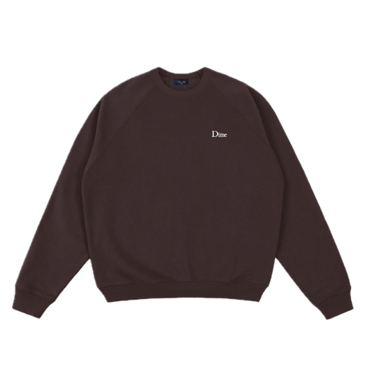 Dime Classic Small Logo Crewneck - Dark Brown